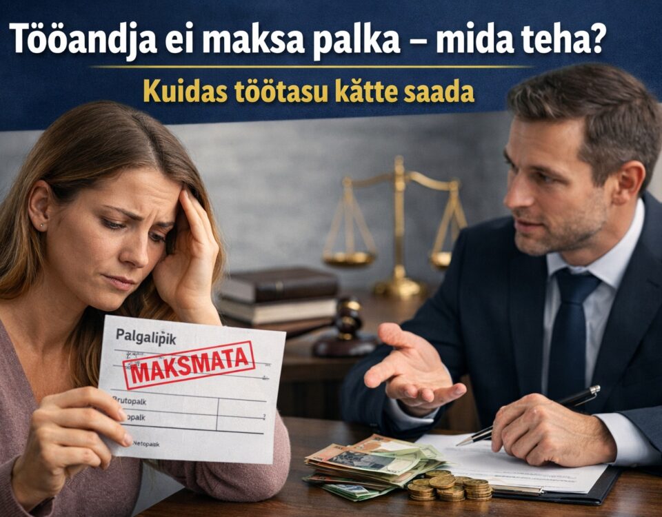 tööandja ei maksa palka jurist aitab töötasu nõuda maksmata palk probleem
