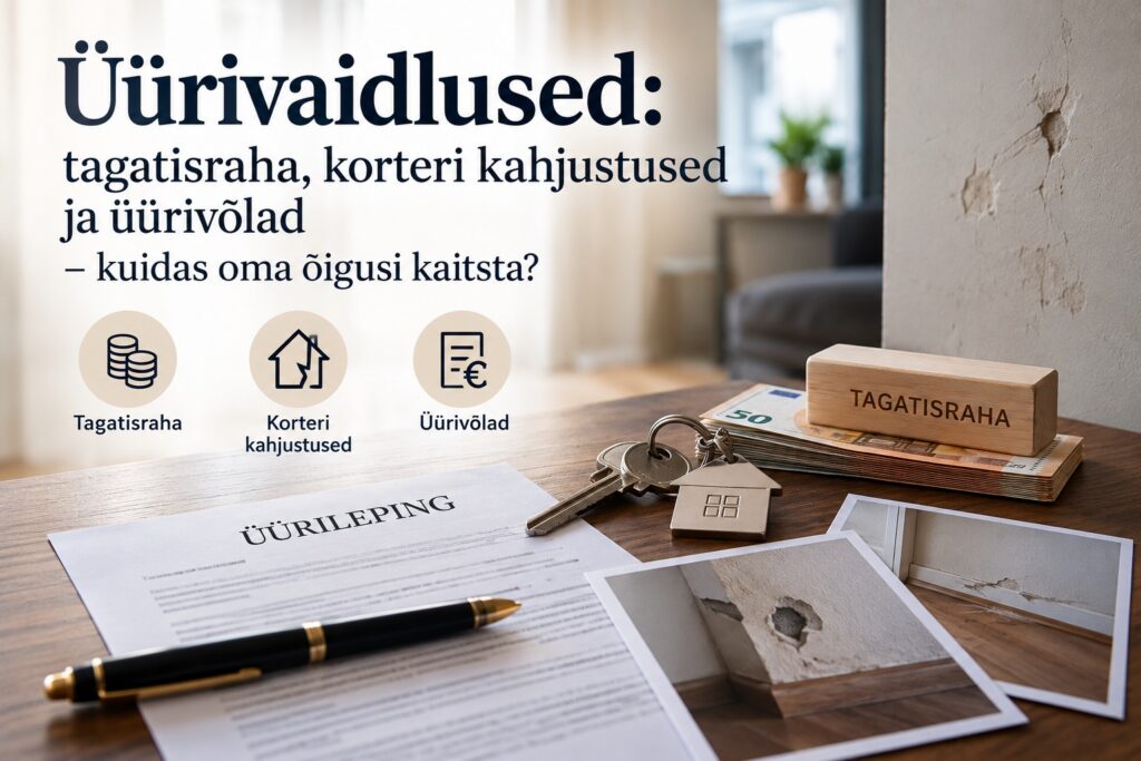 Üürivaidlused: tagatisraha, korteri kahjustused ja üürivõlad – kuidas oma õigusi kaitsta?